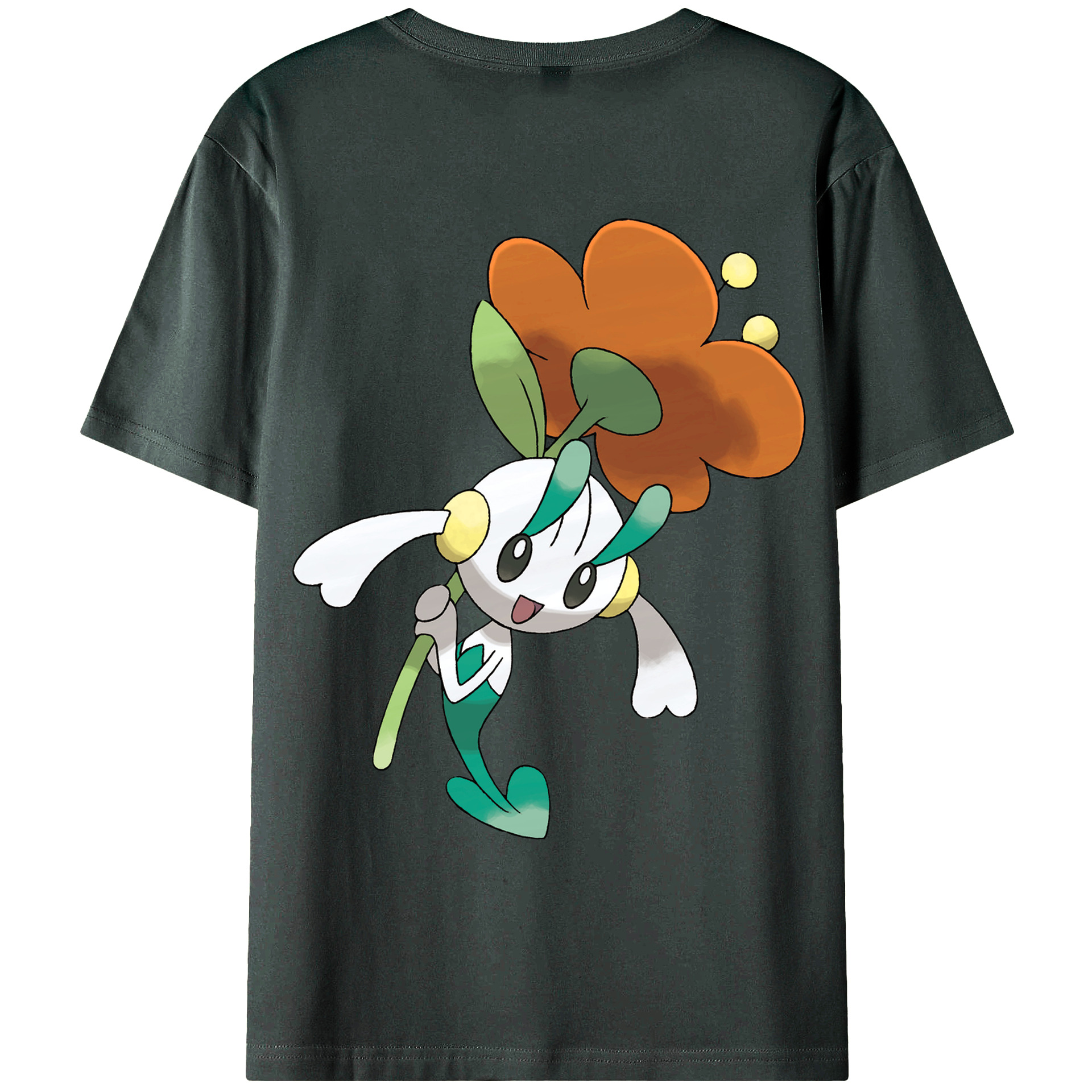 （画像用） ポケットモンスター Pokémon 綿100％ メンズ半袖Tシャツ（バックプリント） 通気性